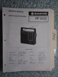 Sanyo Rp 5225 Service Manual Original Repair Book Am/fm Radio Portable Band. Fixed Price $19.98.