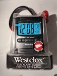 Westclox 72028 Gray/black Lcd Display Folding Travel Alarm Clock.. Fixed Price $17.99.