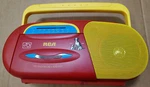 Rare Collectible Rca Handheld Battery Radio Am/fm & Tape Play Nipper Chipper Red. Fixed Price $163.99.
