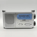 Coby Am Fm Weather Band Receiver CX38C Silver Portable Radio Antenna Ac/dc Cord. Fixed Price $13.97.