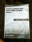 Icraig Digital Am/fm Alarm Clock Model CMA3045 Owners Manual.. Fixed Price $5.45.