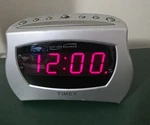 Timex Nature Sounds Silver Alarm Clock With Red Led Digital Display ***tested***. Fixed Price $21.99.