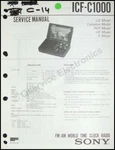 Sony ICF-C1000 ICFC1000 Genuine Printed Factory Service Manual With Diagrams. Fixed Price $9.00.