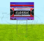 Classic Radio 18X24 Yard Sign With Stake Corrugated Bandit Usa Business Retro. Fixed Price $609.27.