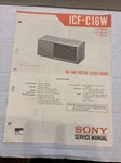Original 1981 ICF-C16W Sony Service Manual. Fixed Price $20.21.