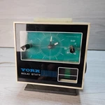 Vtg 1970 York TX-110 Am Fm Clock Radio Alarm Space Age Design Green Works Read. Fixed Price $199.99.
