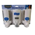 Brand New Silver Better Living Shower Station Dispenser W/am/fm Radio & Clock. Fixed Price $33.75.