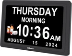 Soobest Digital Dementia Day Clock For Seniors With 12 Alarms Multiple Remi.... Fixed Price $39.61.