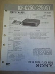 Sony Service Manual ICF-C250/C250SY Clock Radio Original Repair. Fixed Price $8.48.