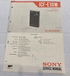 Original 1981 ICF-E10W Sony Service MDR-E3 Icf-ciow Manuals. Fixed Price $43.46.