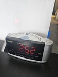 Emerson Research Alarm Clock Am/fm Radio Smart Set Time Projection Model CKS3516. Fixed Price $26.99.