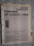 Toshiba QR-2000 RC-1790F Service Manual Original Repair Book Lcd Clock Radio. Fixed Price $27.50.