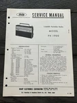 Sharp Model FV-1900 5-BAND Portable Radio Service Manual Vintage Oem Diagrams. Fixed Price $29.99.
