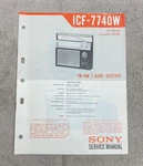 Sony Fm/am 2 Band Receiver ICF-7740W Service Manual With Schematic Diagram JO115. Fixed Price $27.95.