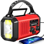 Tftdoup Emergency Radio Hand Crank Solar, Am/fm/noaa Weather 20000MAH Red. Fixed Price $75.68.