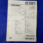 Sony ICF-CD873 Service Manual Original Paper Oem Repair Guide Usa. Fixed Price $22.47.