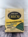 Vintage Radio Shack Electro-dice Game W/ Box & Felt Cover Cat. No. 60-711. Fixed Price $39.00.