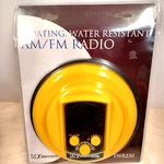 Emerson Floating Water Resistant Am / Fm Radio EWR230, Yellow Black. Fixed Price $40.00.