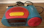Vintage 1980S-1990S Gpx Gran Prix Aqua Blue Pink Am/fm Digital Clock Radio. Fixed Price $34.99.