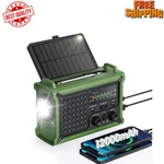 Emergency Weather Radio With Large Solar Panel, Efficient Hand Crank Army Green. Fixed Price $79.11.