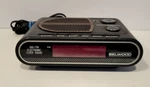 Belwood 4445 Radio Alarm Clock-am/fm-vintage-red Digits-black/wood Grain. Fixed Price $19.03.