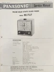 Panasonic RC-7117 Am-fm Solid State Clock Radio Service Manual. Fixed Price $15.00.