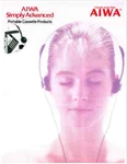 Aiwa - Portable Cassette Brochure Catalog 1986 English. Fixed Price $14.14.