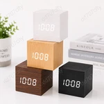 Modern Wooden Led Alarm Clock Digital Time Temperature Display Desk Usb. Fixed Price $8.99.