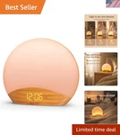 Wood Grain Sunrise Alarm Clock And Sound Machine Nightlight, Digital Dimmable.... Fixed Price $67.19.