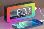 Kids Alarm Clock For Bedroom, Mirrored Digital With 8 Rgb Night Lights, 0%. Fixed Price $21.63.