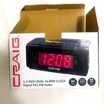 Craig 1.2 In Dual Alarm Clock Digital Pll Fm Radio Led Display. Fixed Price $6.57.