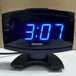 Sharp Model SPC106 Digital Alarm Clock Large Blue Display. Fixed Price $7.99.