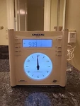 Sangean RCR-3 Am/fm Atomic Digital Analog Clock Radio- White- Tested. Fixed Price $24.99.