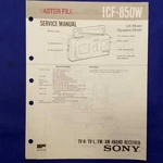 Sony ICF-850W Service Manual Original Paper Oem Repair Guide Usa. Fixed Price $19.96.
