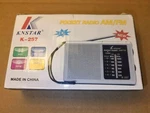 Knstar K-257 Fm/am Pocket Radio Aa Powered Built In Speaker New Box Black. Fixed Price $16.00.
