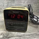 Vintage 80S Cube Magnavox Dual Alarm Clock Am/fm Cream Radio D3110/37 Tested. Fixed Price $12.95.