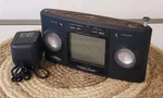 Sharper Image Big Screen Soother 20 Alarm Radio Mahogany SI564. Fixed Price $49.00.
