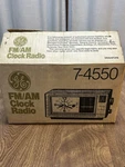 Vtg 1980'S General Electric Am/fm Clock Radio Model 7-4550 Walnut Works. Fixed Price $49.99.