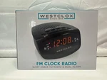 Westclox Fm Clock Radio Dual Alarm Snooze Hi Dimmer Model 80209T Black. Fixed Price $8.99.