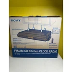 Sony ICF-CDK50 Under Cabinet Kitchen Clock Radio Player Am/fm Silver Remote. Fixed Price $164.00.