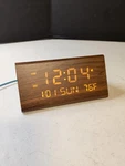 Dreamsky Digital Alarm Clocks For Bedrooms - Wooden Desk With Date, Day Of. Fixed Price $19.99.