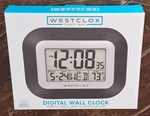 Westclox *black* Digital Wall Clock: Month, Date, Day & Temperature #55006BK. Fixed Price $24.99.