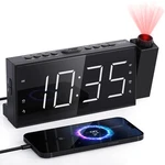 Mesqool Projection Alarm Clock With 7.99 X 3.58 1.18 Inches, White Digits. Fixed Price $41.99.