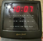 Lenoxx Sound Am/fm Digital Cube Clock Radio Black Transparent. Fixed Price $19.99.