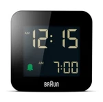 Braun BN-BC08B Black Digital Lcd Travel Quartz Alarm Clock Square 2.3". Fixed Price $46.80.