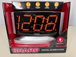 Sharp Home Led Digital Alarm Clock Swivel Base Outlet Powered Simple Operation. Fixed Price $17.99.