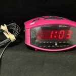 Durabrand Am/fm Digital Clock Radio Alarm Pink Works/tested Retro. Fixed Price $19.95.