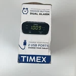 Timex Dual Alarm Clock Radio With Usb Charging New Box Wear. Fixed Price $24.99.