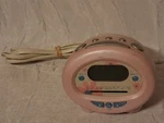 Vtg Wake With Me Barbie Dual Alarm Clock/ Radio Pink Flowers-mattel BE337. Fixed Price $24.89.