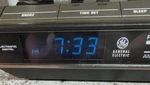 Clock Radio Fm Am Alarm General Electric Blue Display Model 7-4642B Works. Fixed Price $40.00.